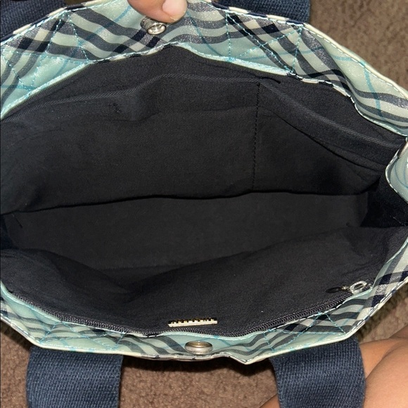 Authentic light blue Burberry Checkered Tote Bag - with free COA!! - Picture 6 of 7